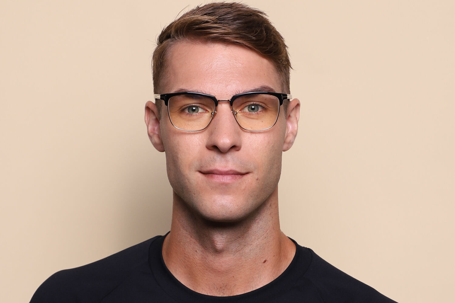 Tom Ford FT5683-B with Clip-On 001 Blue-Light Block スクエア Shiny