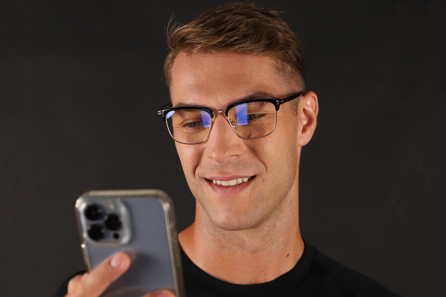 Tom Ford FT5683-B with Clip-On 001 Blue-Light Block スクエア Shiny 