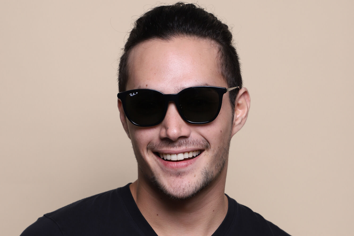 Ray-Ban RB4333D Asian Fit Polarized 601/9A スクエア ブラック