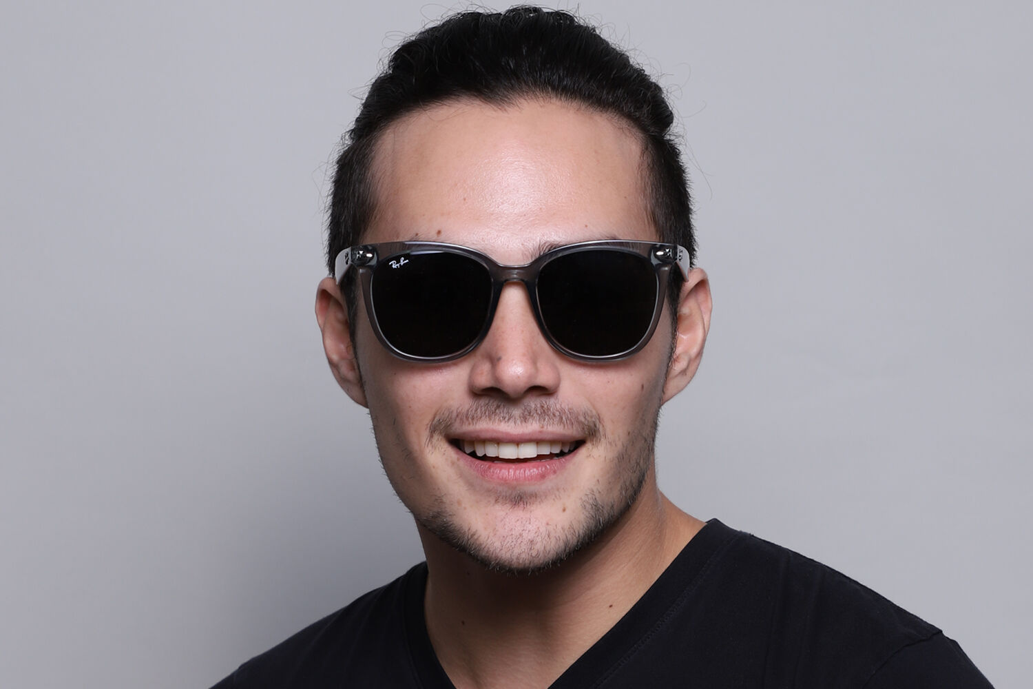 Ray-Ban RB4379D Asian Fit 659987 スクエア Transparent Grey