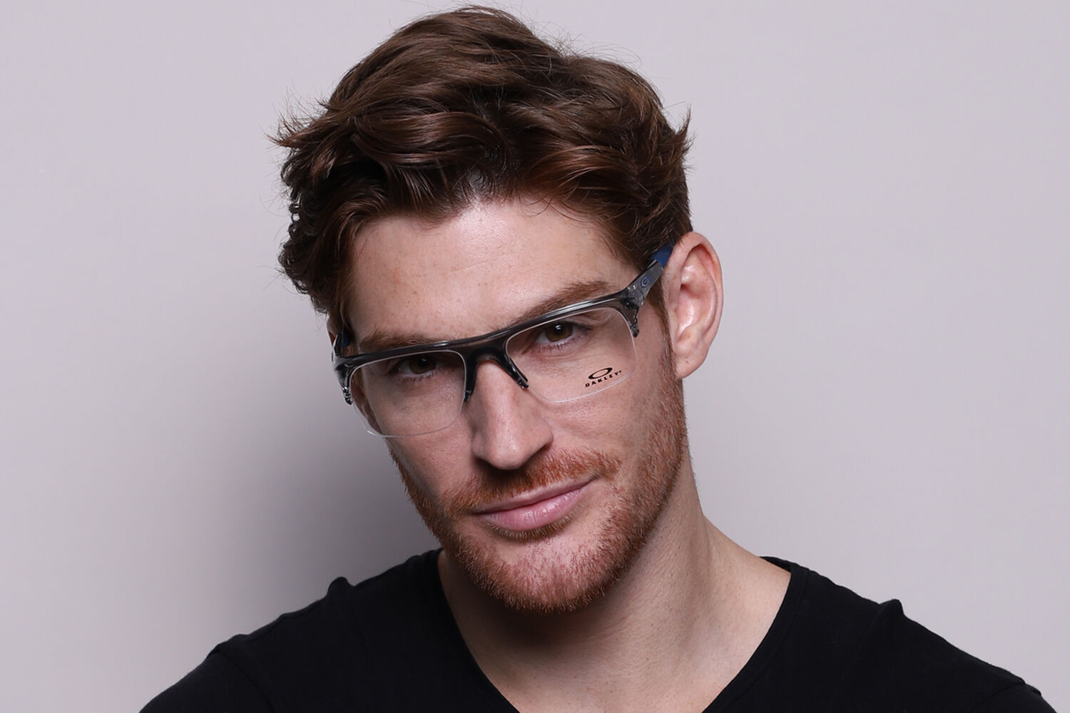 Oakley OX8061 PLAZLINK 806103 スクエア Transparent Shadow Grey