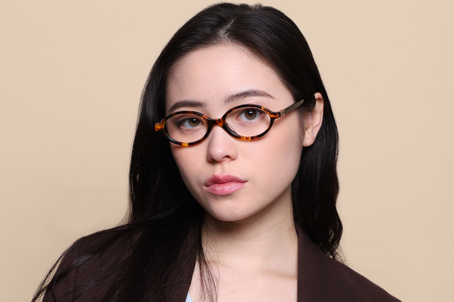 Miu Miu MU01XV VAU1O1 オーバル Honey Yellow Tortoise 眼鏡