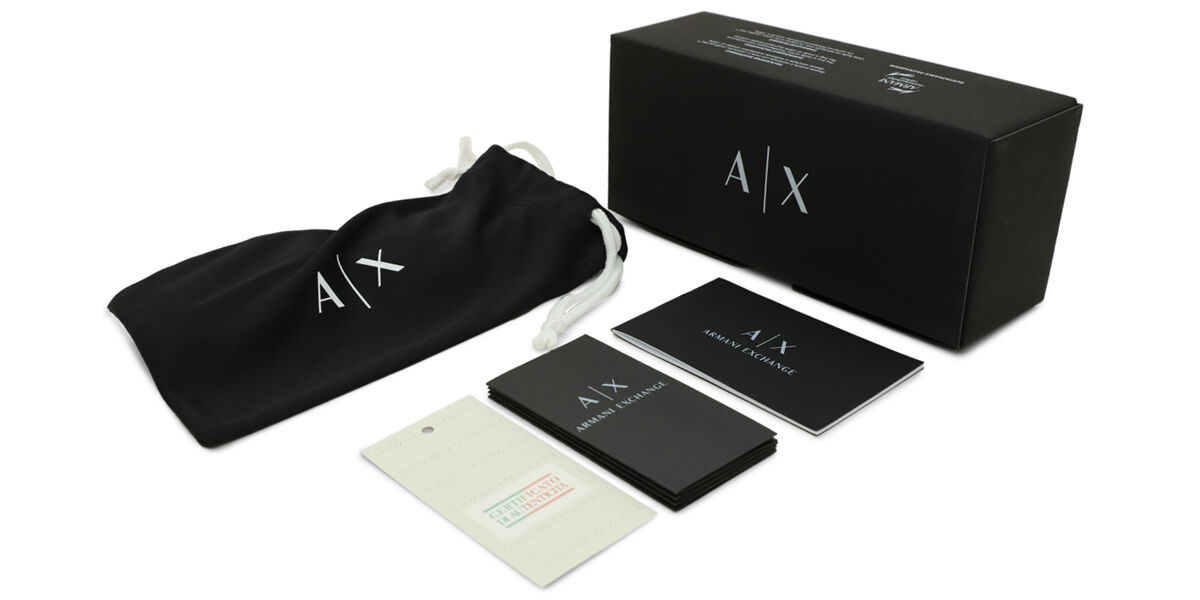 Armani Exchange AX3071F Asian Fit 8078 スクエア Matte Black 眼鏡