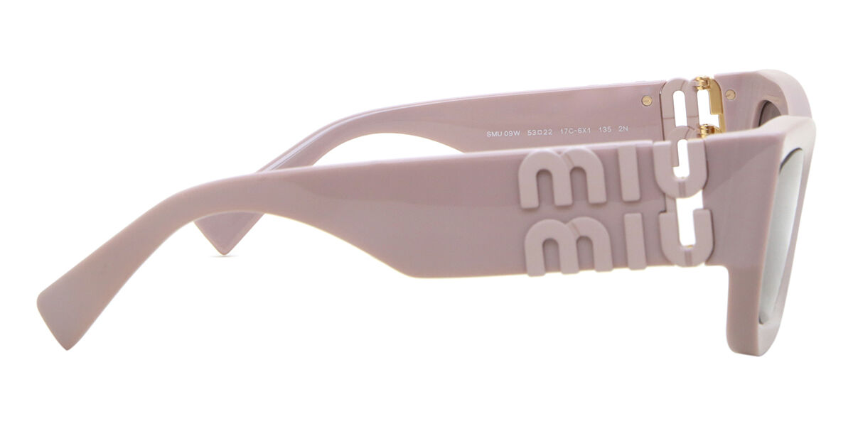 miumiu ミウミウ サングラス ピンク ボスリントン MIU MIU MU 54ZS ZVN50D Gold Pink Lens Oval Women Sunglasses