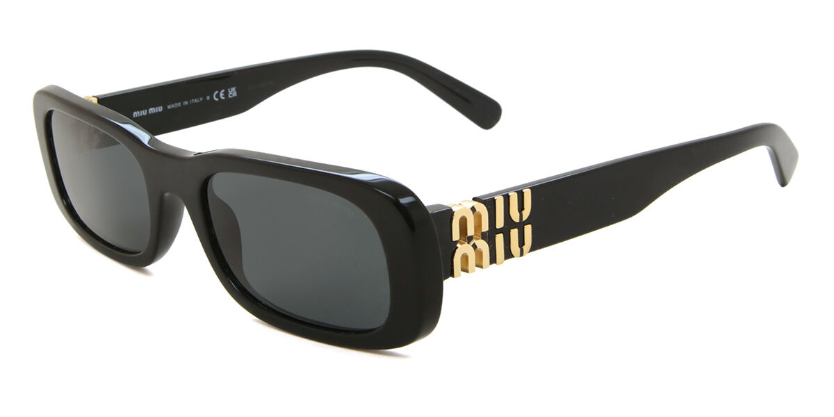 MIU MIU スクエア サングラス MU01ZS 1AB5S0 Miu Miu MU01ZS 1AB5S0 Square Black Sunglasses | SmartBuyGlasses US