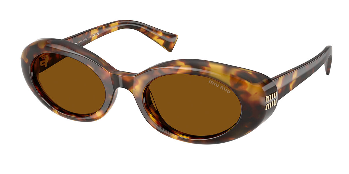 miumiuゴールドオーバル型サングラス ブラウンレンズ Miu Miu オーバル サングラス | 正規品保障SmartBuyGlassesジャパン！