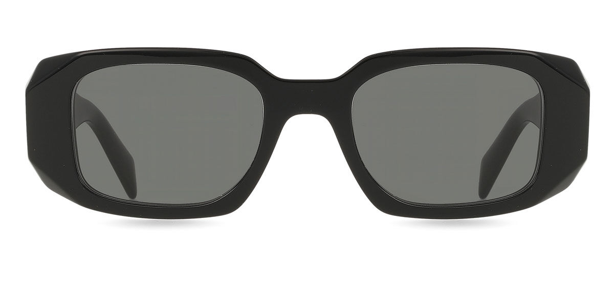 Prada PR 17WS Symbole 1AB5S0 スクエア Shiny Black サングラス