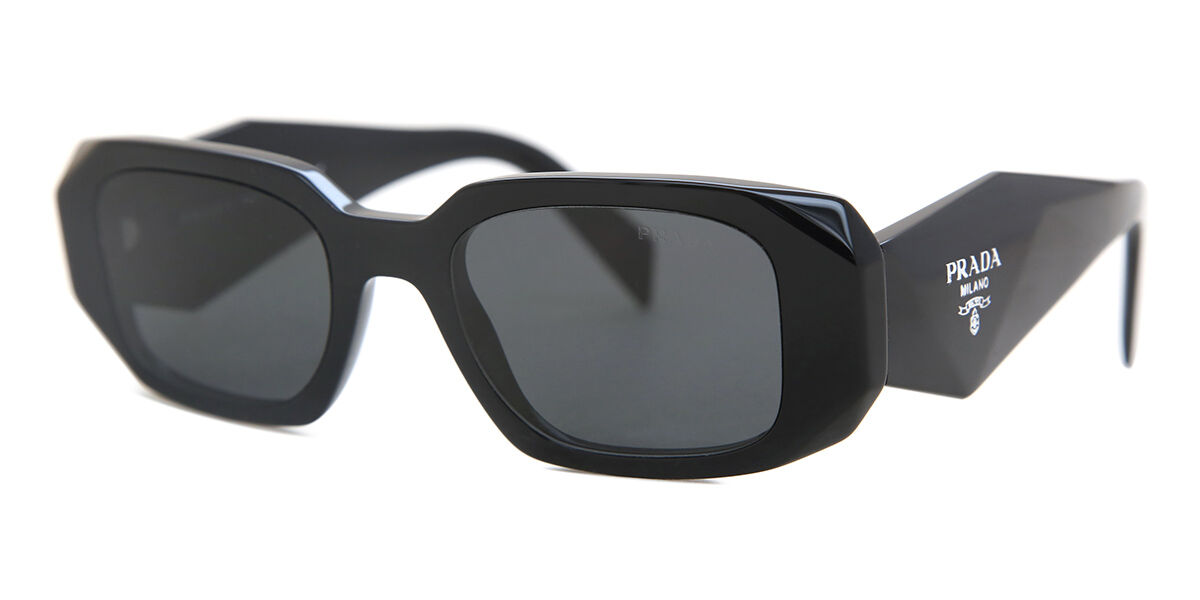 Prada PR 17WS Symbole 1AB5S0 スクエア Shiny Black サングラス