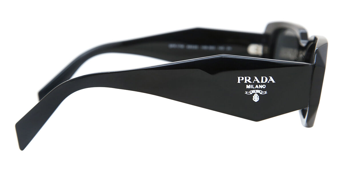 Prada PR 17WS Symbole 1AB5S0 スクエア Shiny Black サングラス