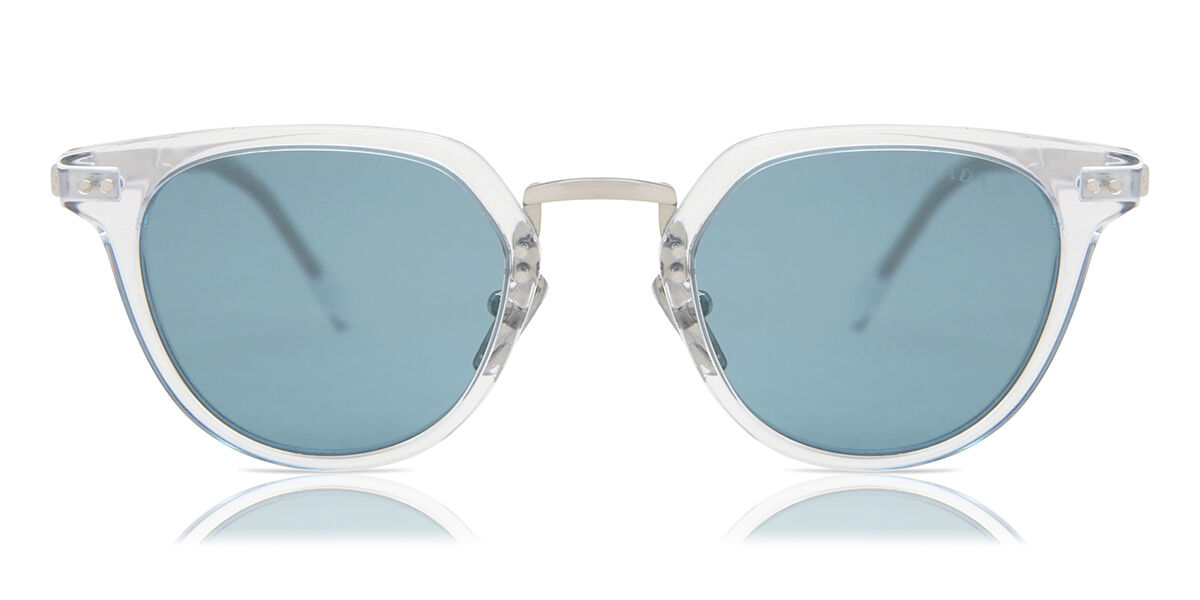 PRADA クリアフレーム ラウンドサングラス Prada Eyewear ラウンドフレーム サングラス | ゴールドトーン