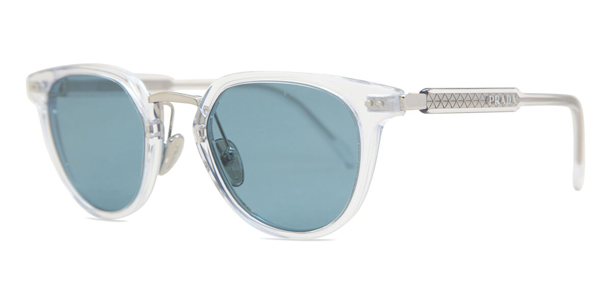 Prada PR 17YS Polarized 2AZ04D オーバル クリア サングラス