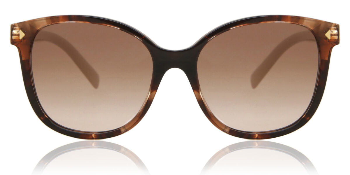Prada PR 22ZS 07R0A6 スクエア Caramel Tortoise サングラス