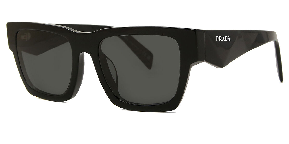 Prada PR A06SF Asian Fit 16K08Z スクエア ブラック サングラス