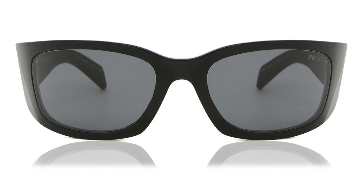Prada PR A14S 1AB5S0 ラップアラウンド ブラック サングラス