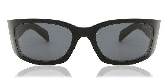 Prada PR A14S 1AB5S0 ラップアラウンド ブラック サングラス 