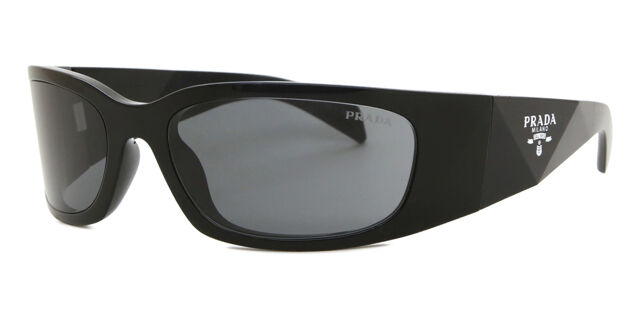 Prada PR A14S 1AB5S0 ラップアラウンド ブラック サングラス 