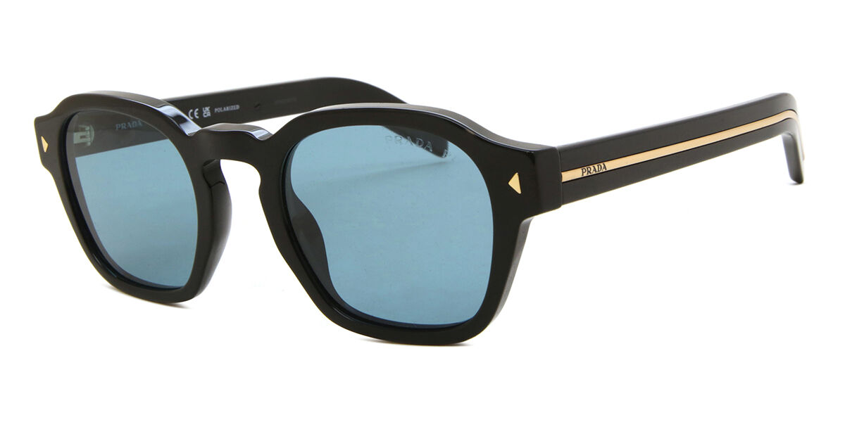 Prada PR A16S Polarized 16K04D スクエア ブラック サングラス