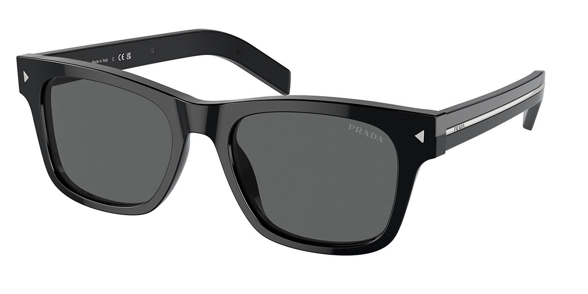 Prada PR A17SF Asian Fit 16K731 スクエア ブラック サングラス