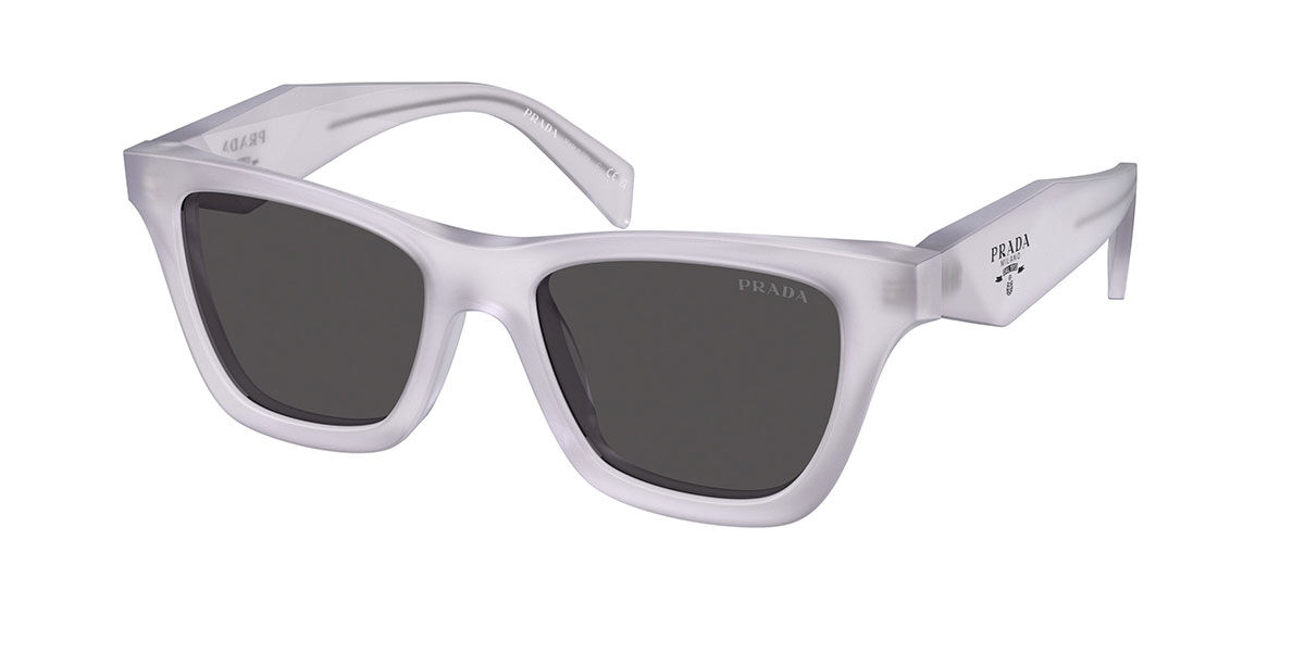 Prada PR C07SF Asian Fit 22G08Z スクエア Frosted Ice サングラス