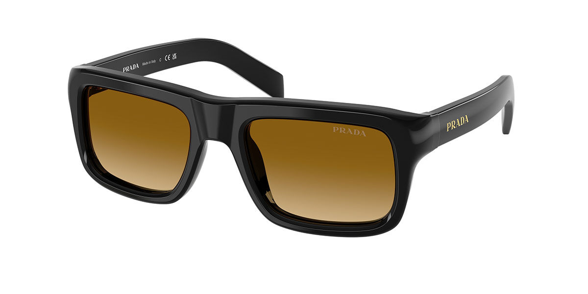 Prada PR 22ZSF Asian Fit 1AB0A7 サングラス Prada PR 22ZSF Asian Fit 1AB0A7 スクエア ブラック サングラス