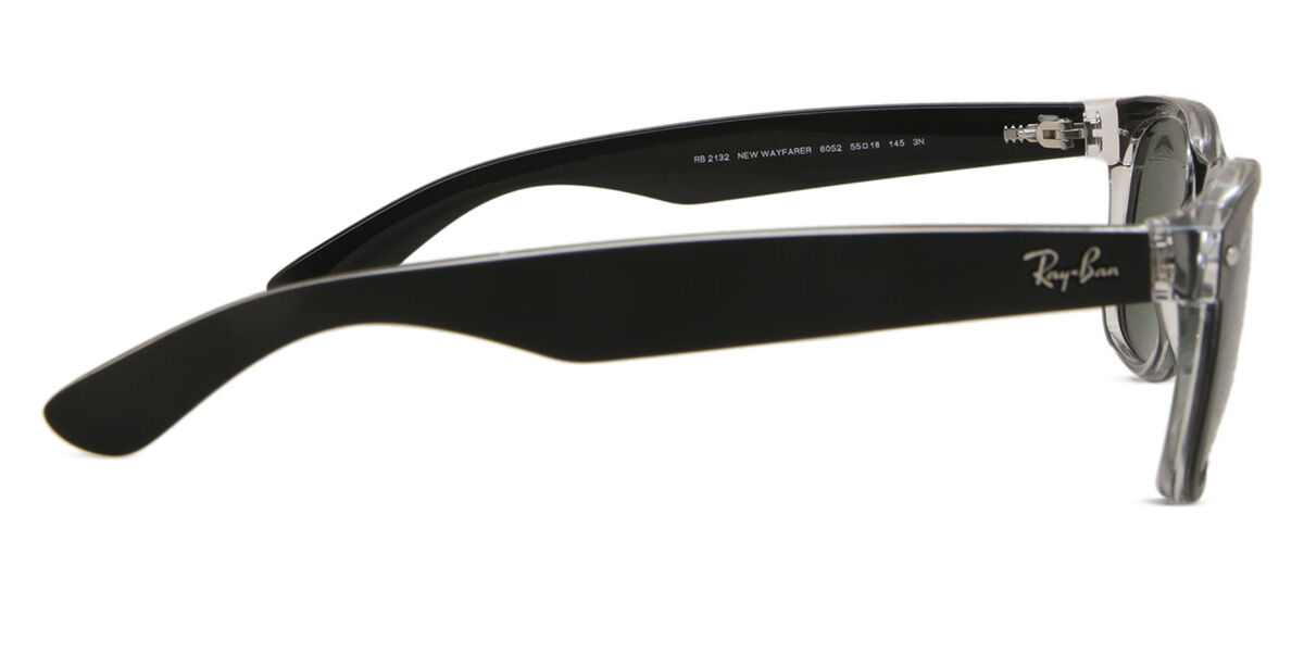 Ray-Ban RB2132 New Wayfarer Color Mix 6052 スクエア Top Black On