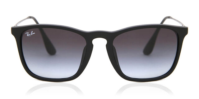 Ray-Ban RB4187F Chris Asian Fit 622/8G スクエア Rubber Black 