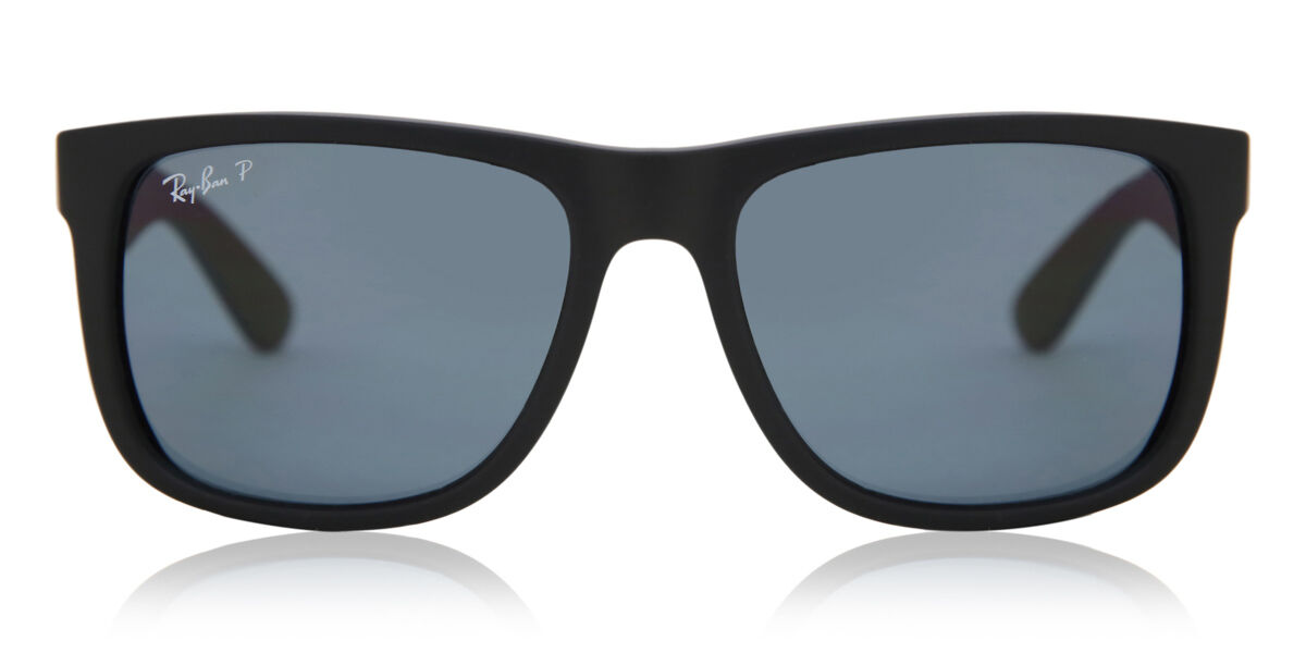 Ray-Ban RB4165 Justin Polarized 622/2V スクエア Black Rubber