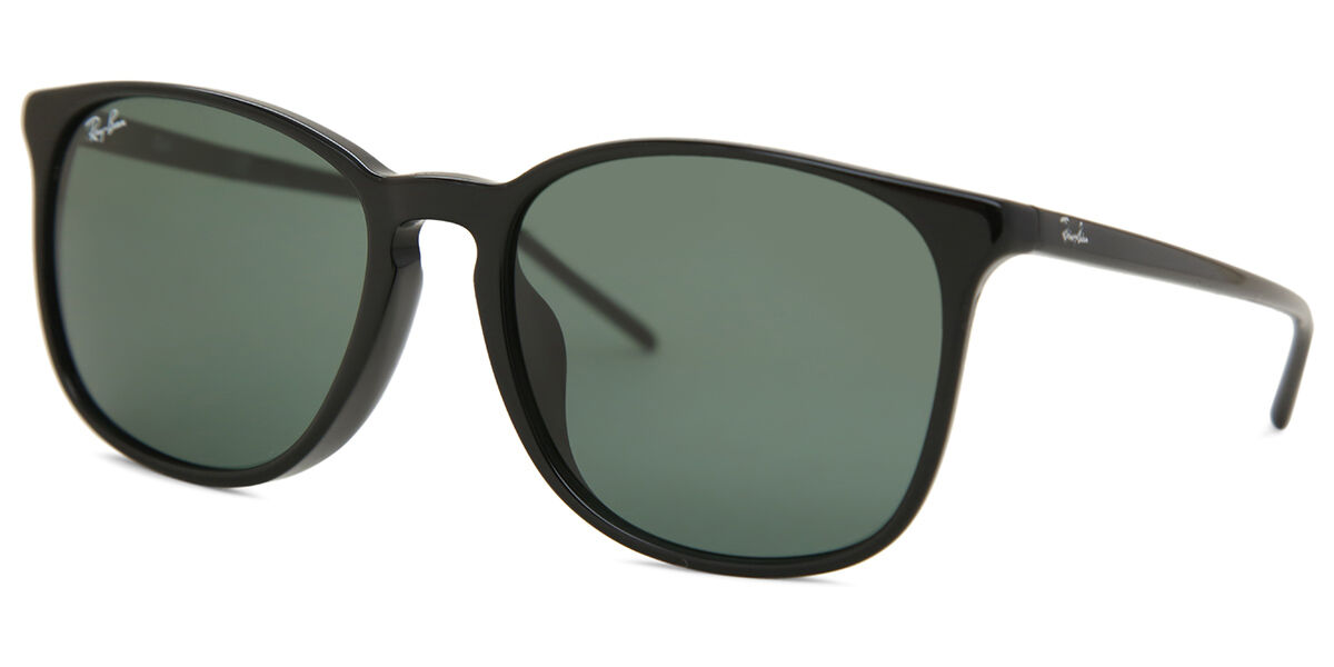 Ray-Ban RB4387F Asian Fit 901/71 スクエア ブラック サングラス