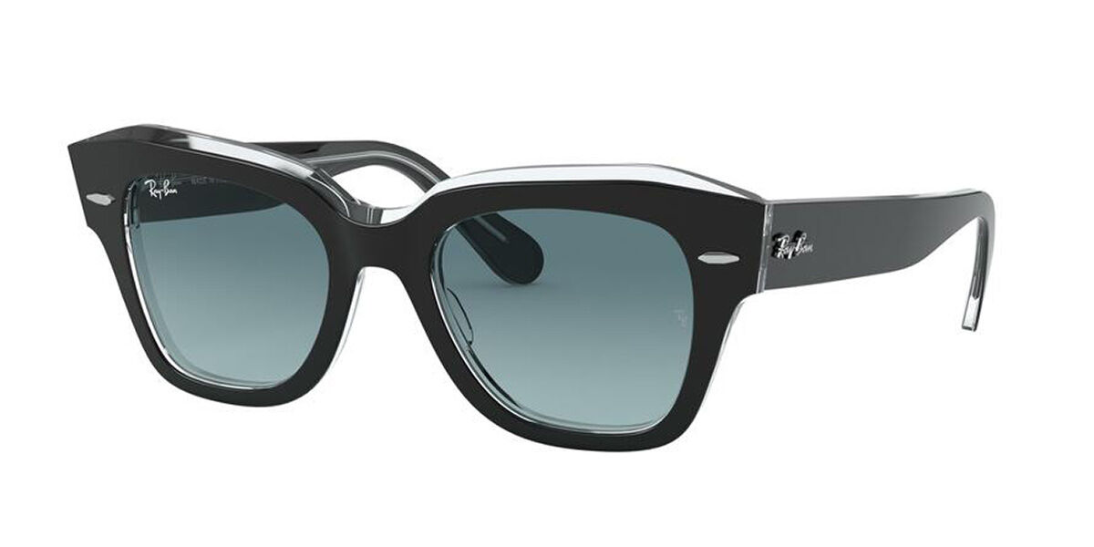 Ray-Ban RB2186 State Street 12943M スクエア ブラック サングラス