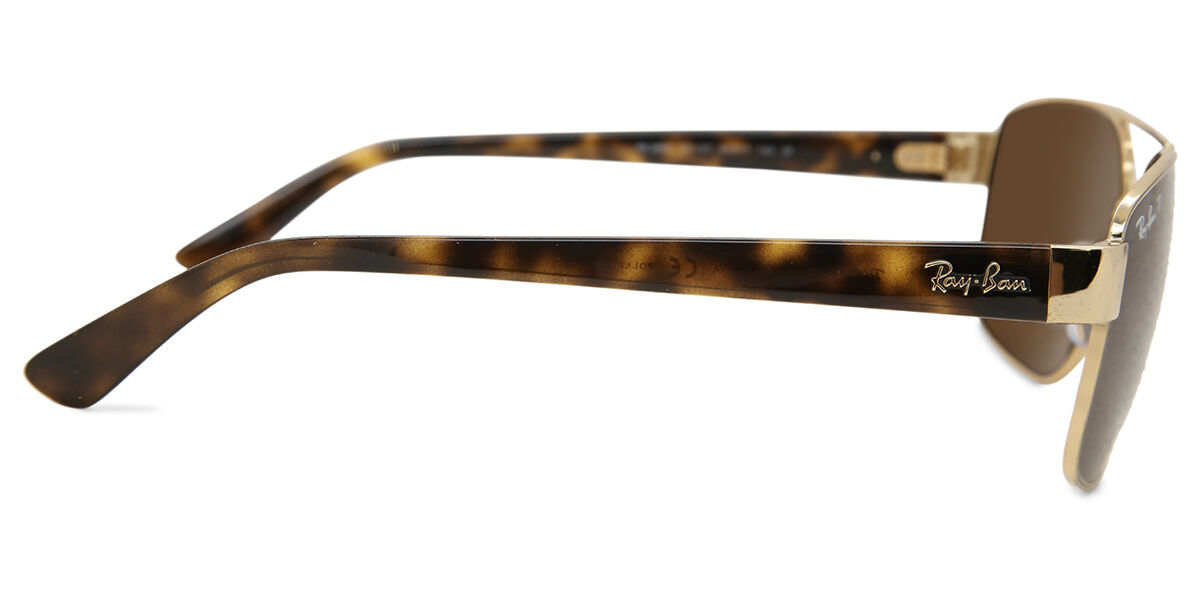 Ray-Ban RB3663 Polarized 001/57 アビエイター Shiny Gold サングラス