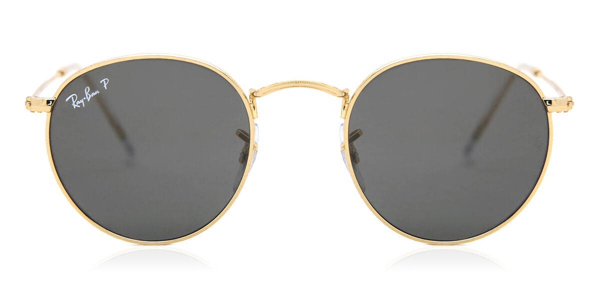 Ray-Ban RB3447 Round Metal Polarized 919648 ラウンド ゴルド