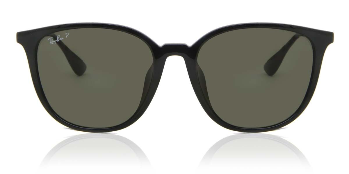 Ray-Ban RB4348D Asian Fit 601/9A オーバル Shiny Black サングラス