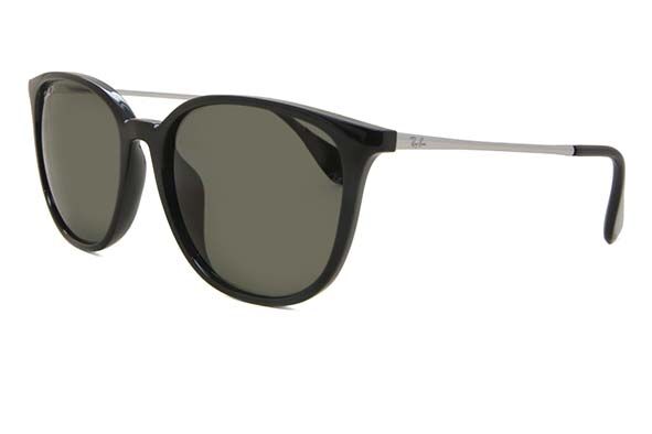 Ray-Ban RB4348D Asian Fit 601/9A オーバル Shiny Black サングラス Ray-Ban RB4348D Asian Fit 601/9A オーバル Shiny Black サングラス