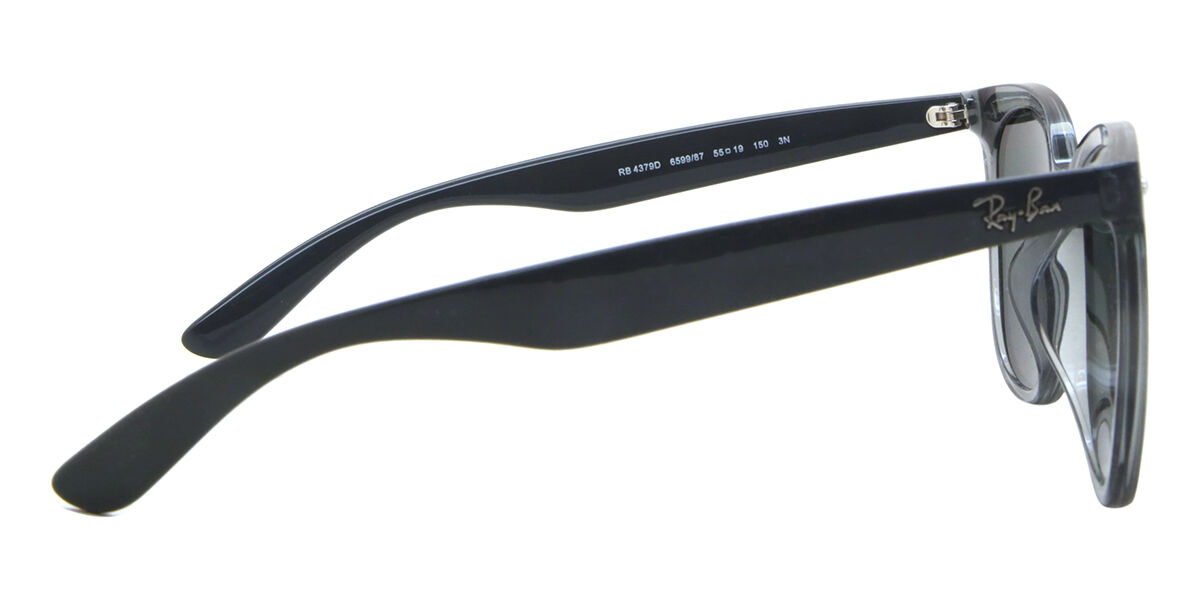 Ray-Ban RB4379D Asian Fit 659987 スクエア Transparent Grey