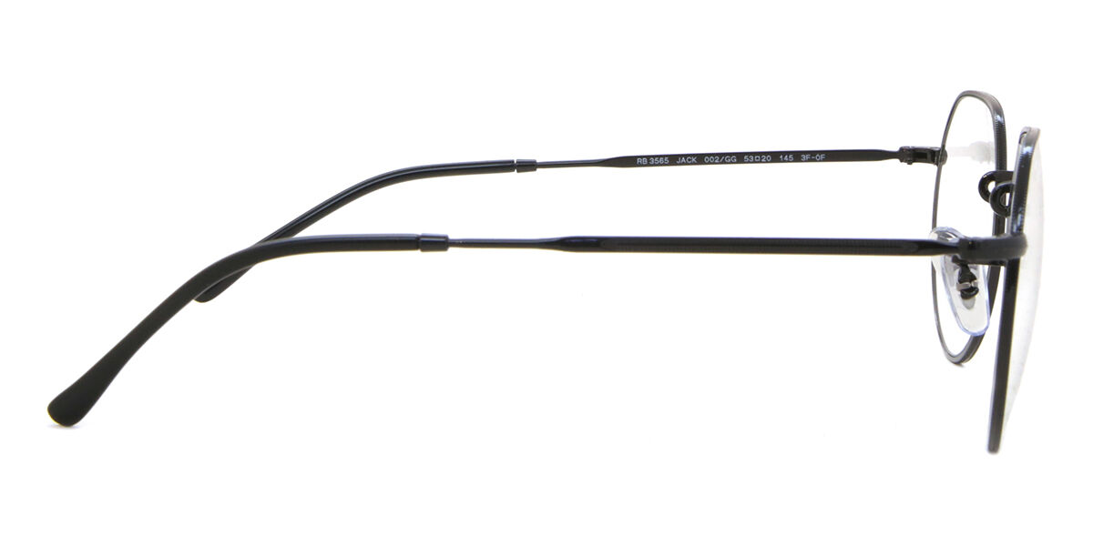 Ray-Ban RB3565 Jack 002/GG オーバル ブラック 眼鏡