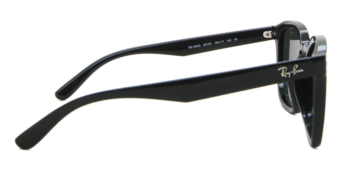Ray-Ban RB4392D Asian Fit 601/87 スクエア ブラック サングラス