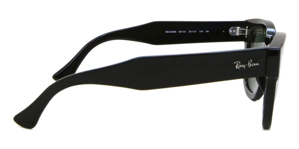 Ray-Ban RB0298S Mega Hawkeye 901/31 スクエア ブラック サングラス