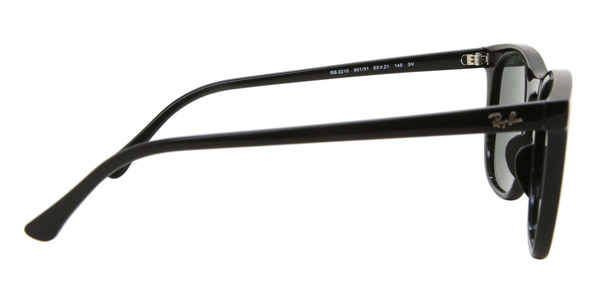 Ray-Ban RB2210 901/31 スクエア ブラック サングラス