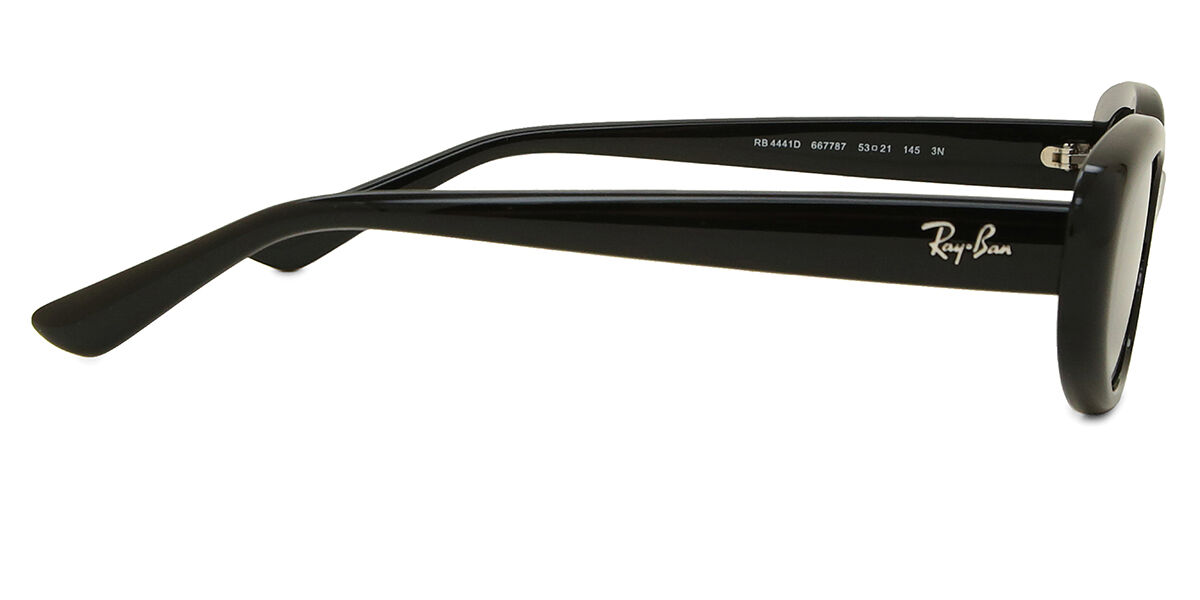 Ray-Ban RB4441D Asian Fit 667787 オーバル ブラック サングラス