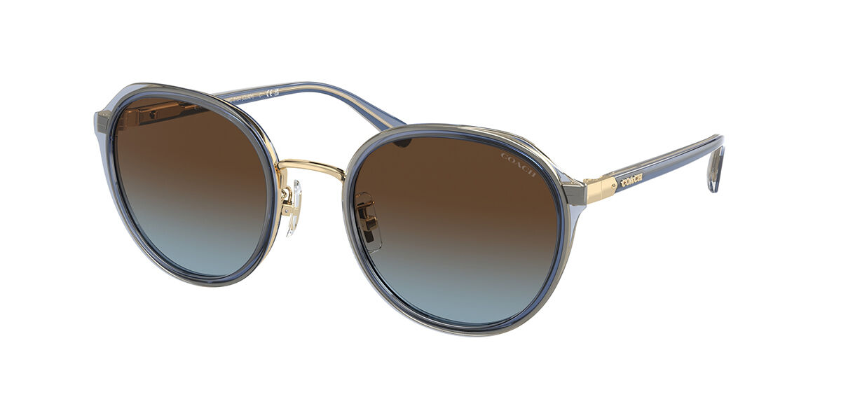 Coach HC7154 CL924 943513 オーバル Transparent Blue on Light Gold