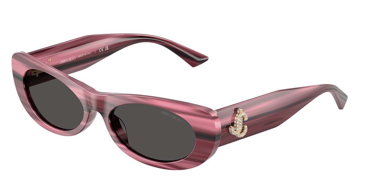 Jimmy Choo JC5038BU 506487 ウェリントン Striped Cranberry Red
