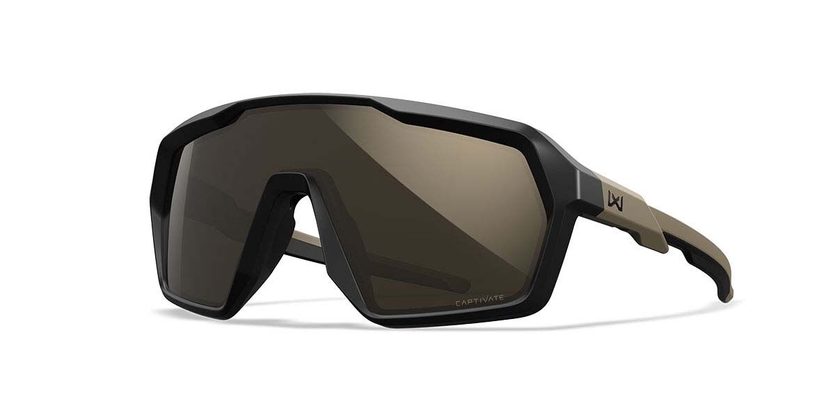 Wiley X CITADEL CHCTD04 シングルレンズ Matte Black/Tan サングラス
