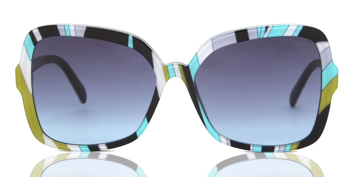 Emilio Pucci EP0192 89B ティアドロップ Pattern Blue サングラス