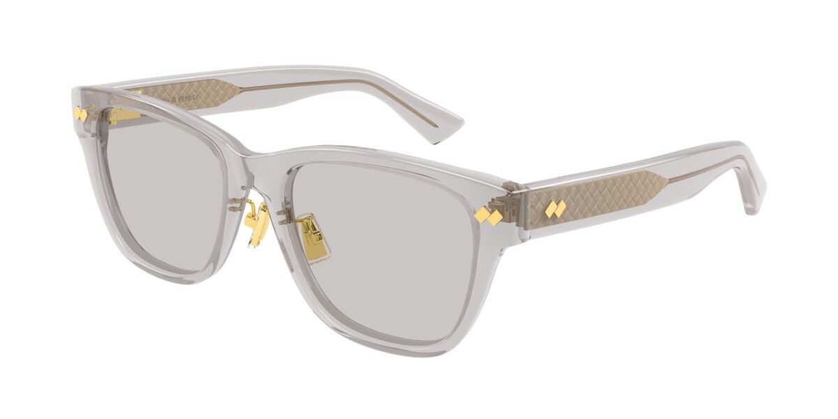 Bottega Veneta BV1402SK Asian Fit 004 スクエア Transparent Grey