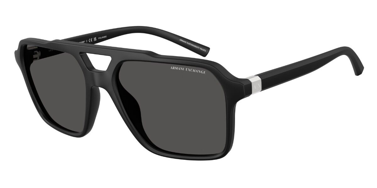 Armani Exchange AX4166SU 807887 Pilot Matte Black サングラス