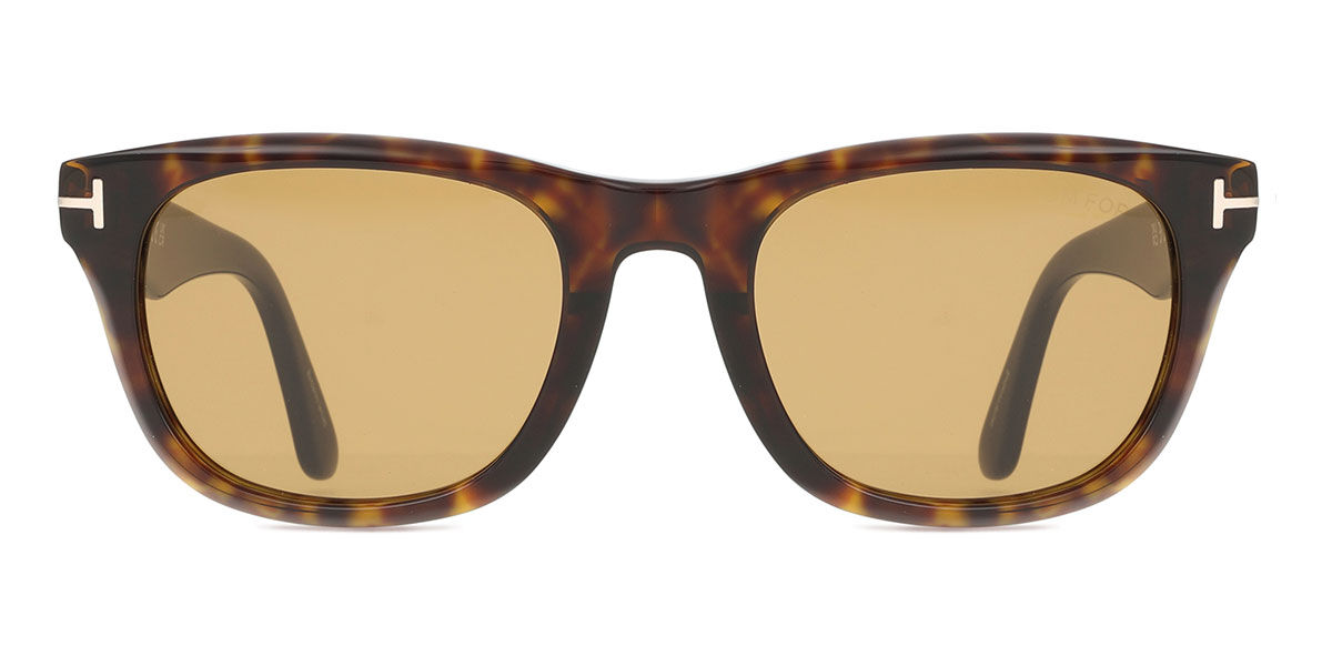 Tom Ford FT1076 KENDEL 52E スクエア Dark Tortoise サングラス