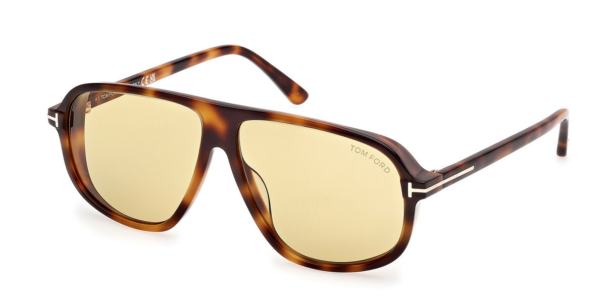 Tom Ford FT1208 GUILLAUME 53E Pilot Dark Tortoise サングラス