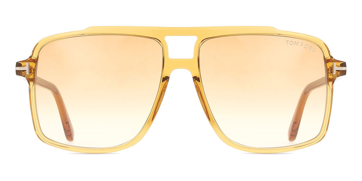 Tom Ford FT1177 KEMP 39F Pilot Transparent Dark Yellow サングラス