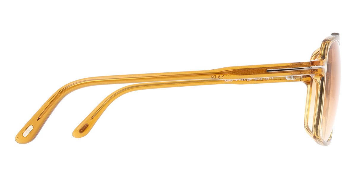 Tom Ford FT1177 KEMP 39F Pilot Transparent Dark Yellow サングラス