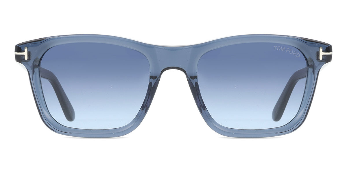 Tom Ford FT1179 BARRON 90W スクエア Transparent Aegean Blue
